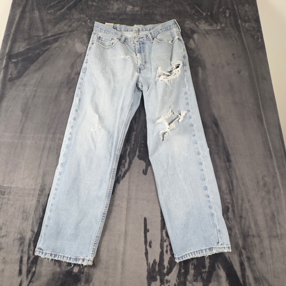 Levi's 550 Relaxed Fit Jeans Mens 33x30‎ Light Wash Distressed Denim 3021